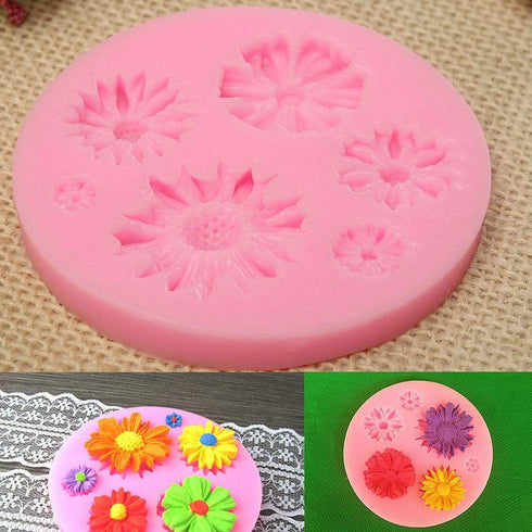 AussieSuperStore Homeware Supplies Silicone Flower Mold Cake Decorating Chocolate Sugarcraft Fondant Mould DIY Tool Silicone Flower Mold Cake Decorating Chocolate Fondant Mould DIY Tool CBSUNFLOWERMOLD